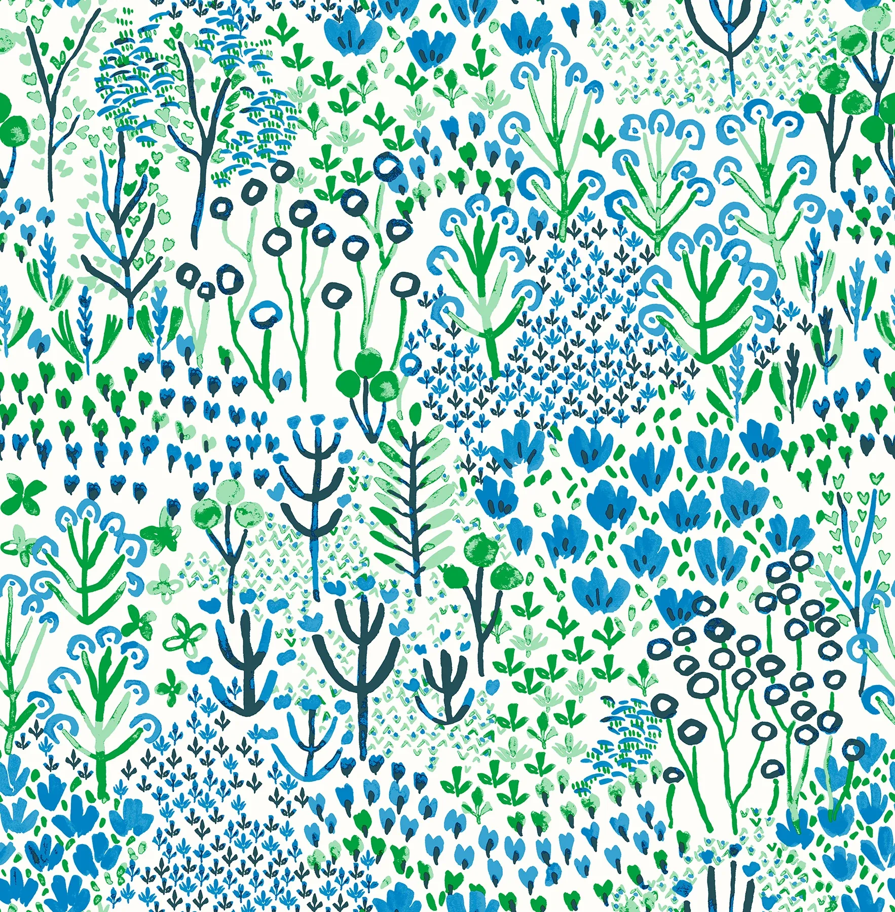 A-Street Prints Chilton Blue Wildflowers Wallpaper - SKU 4081-26350