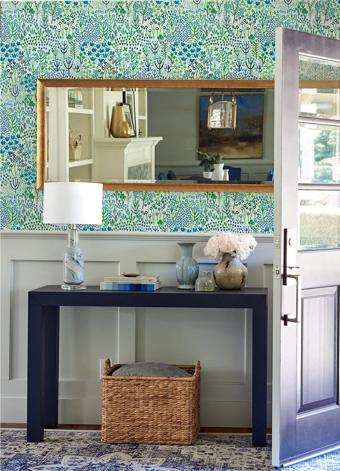 A-Street Prints Chilton Blue Wildflowers Wallpaper - SKU 4081-26350