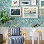 A-Street Prints Chilton Blue Wildflowers Wallpaper - SKU 4081-26350