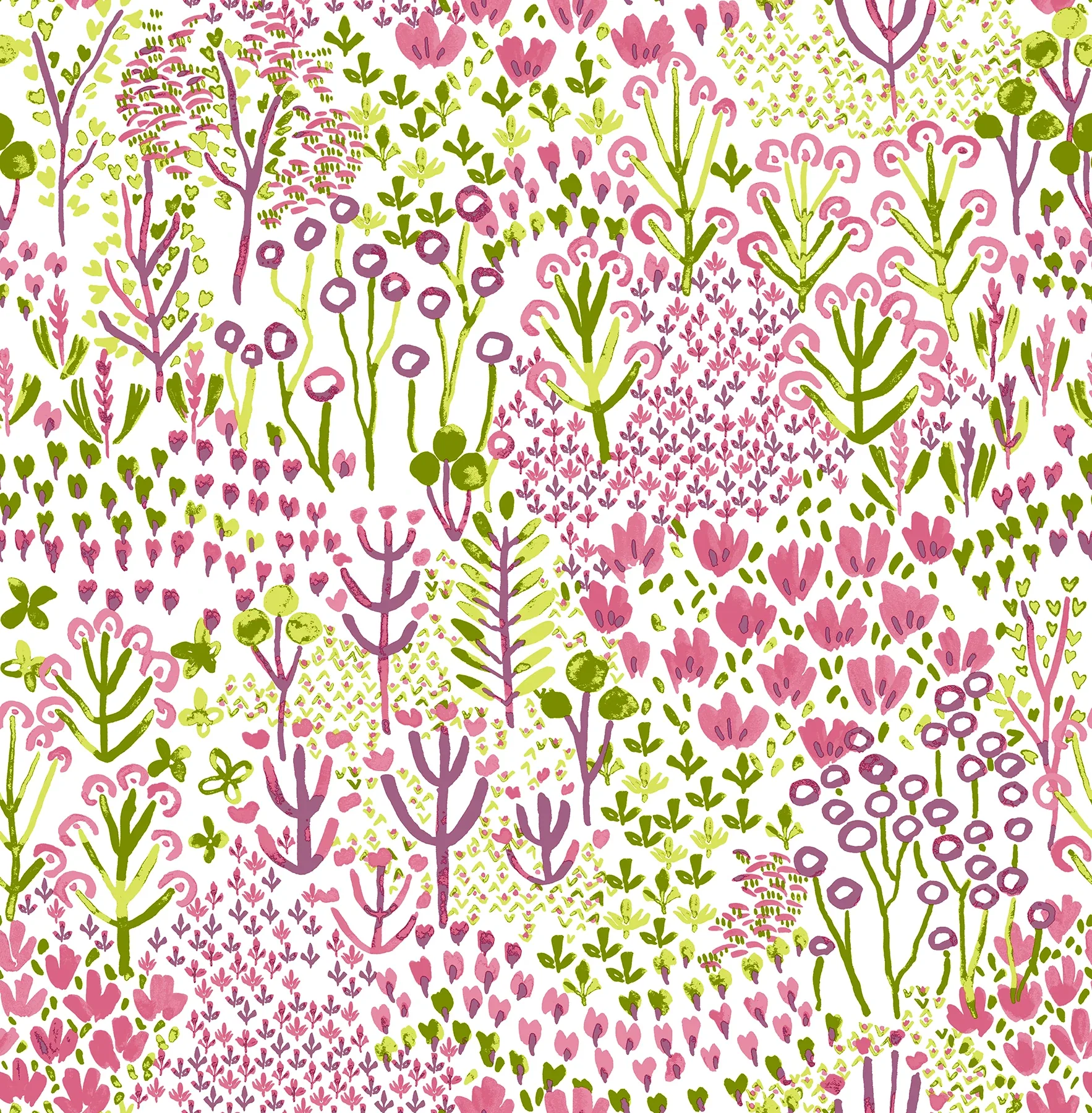 4081-26349 | Chilton Pink Wildflowers Wallpaper