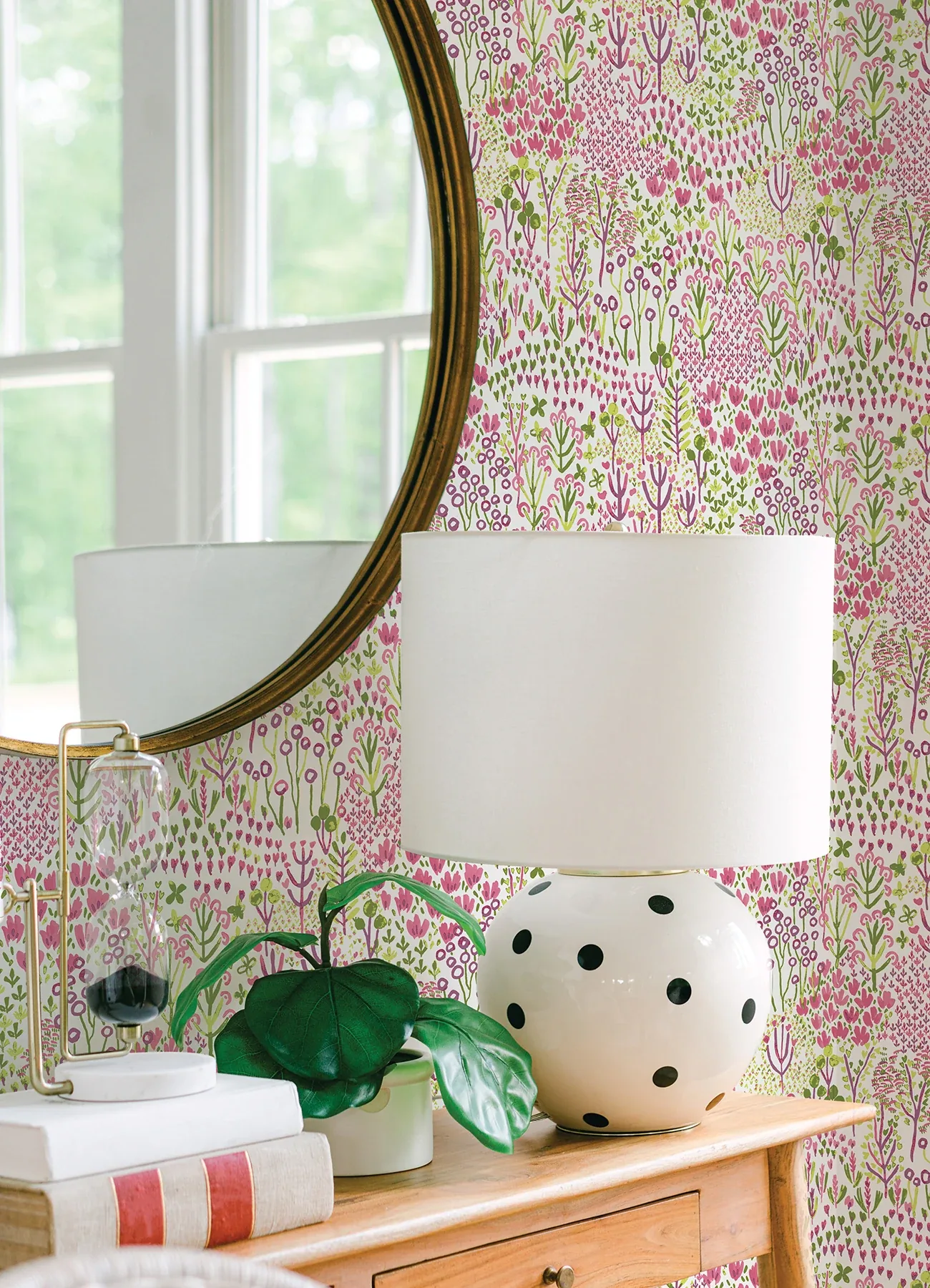 A-Street Prints Chilton Pink Wildflowers Wallpaper - SKU 4081-26349