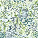 A-Street Prints Chilton Teal Wildflowers Wallpaper - SKU 4081-26347