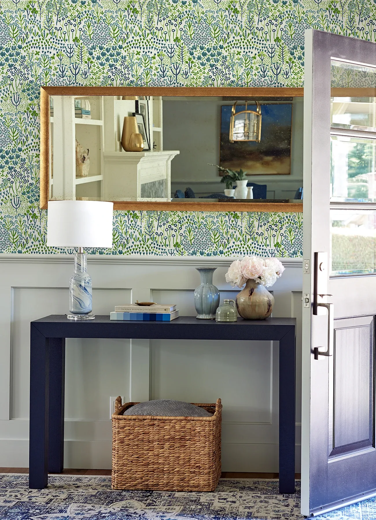 A-Street Prints Chilton Teal Wildflowers Wallpaper - SKU 4081-26347