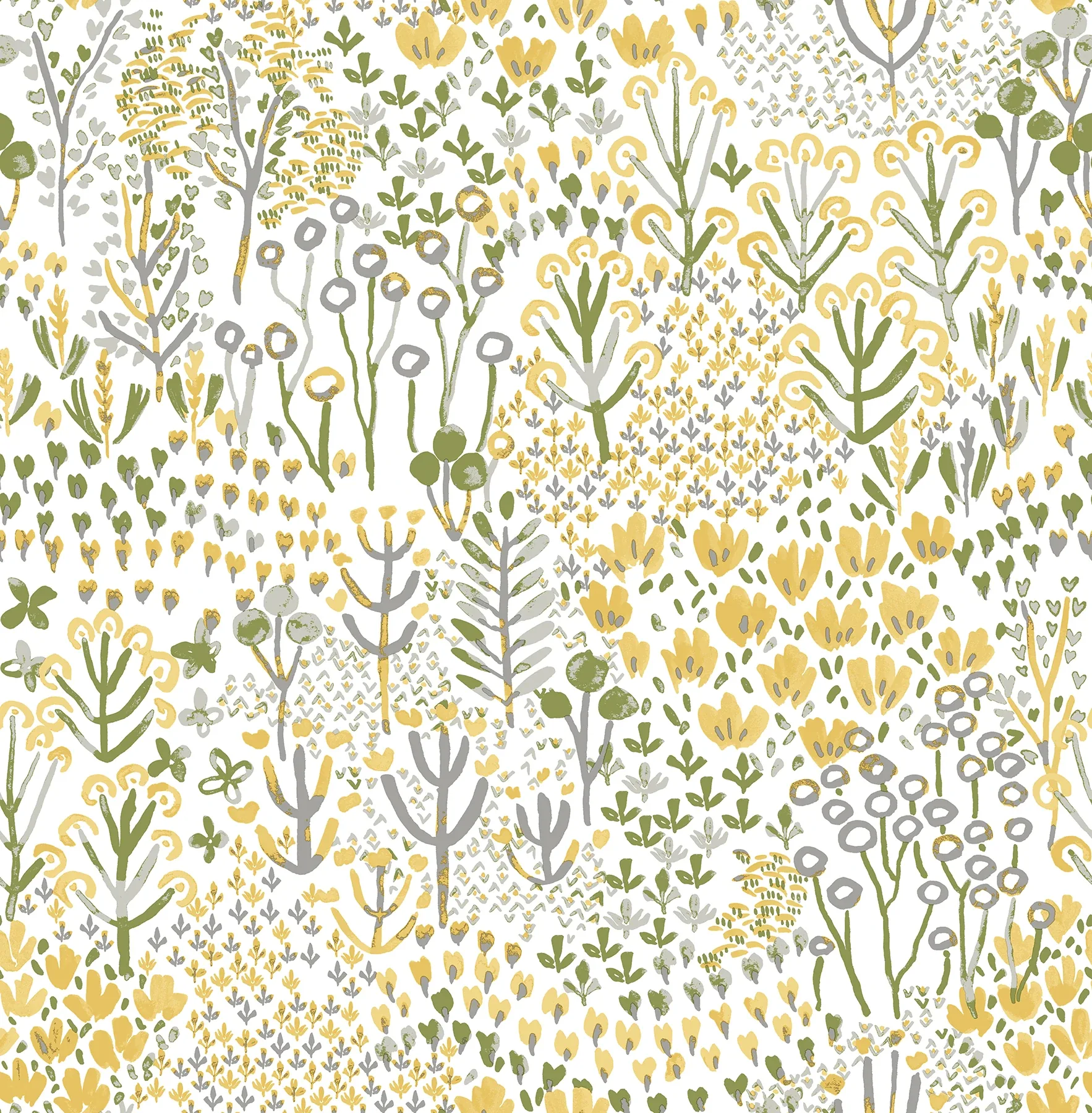 4081-26348 | Chilton Yellow Wildflowers Wallpaper