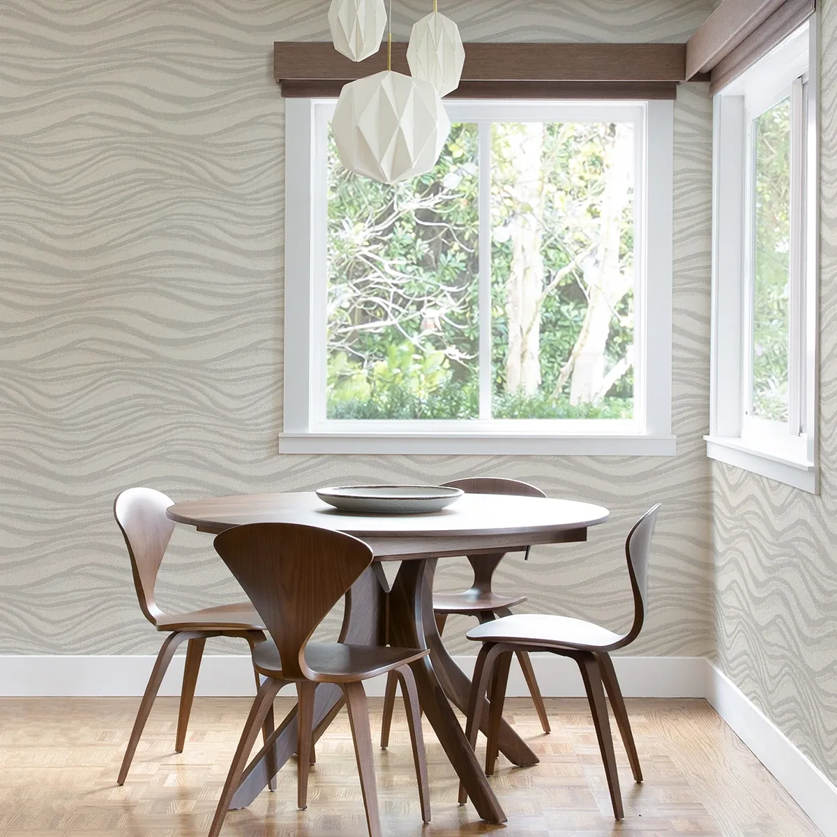 A-Street Prints Chorus Champagne Wave Wallpaper - SKU 2975-87360