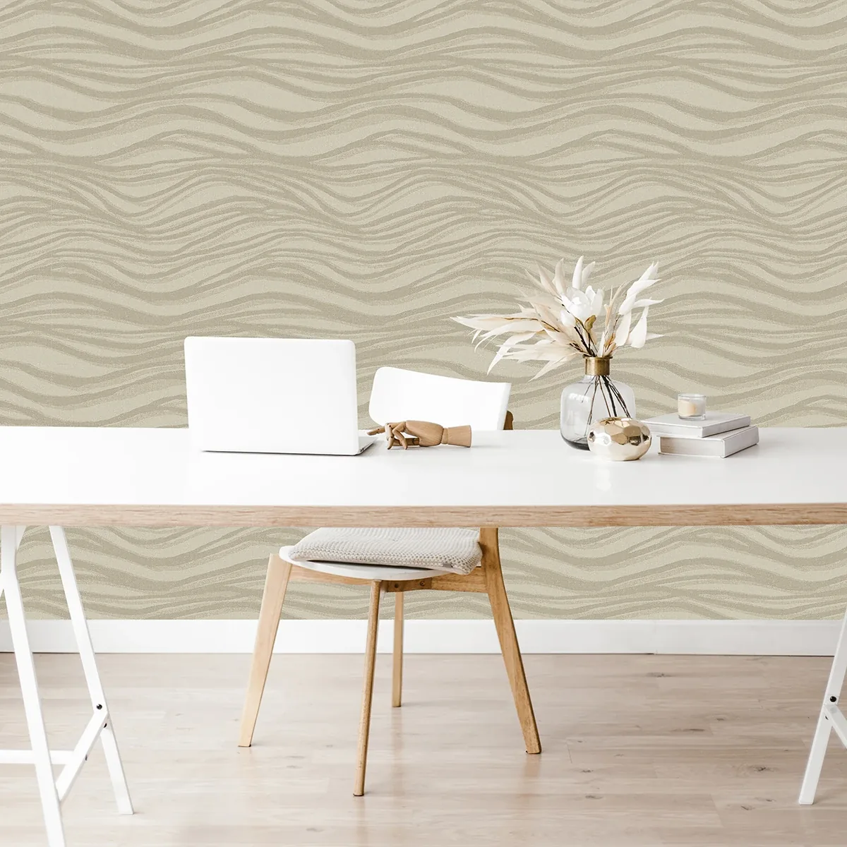 A-Street Prints Chorus Gold Wave Wallpaper - SKU 2975-87361