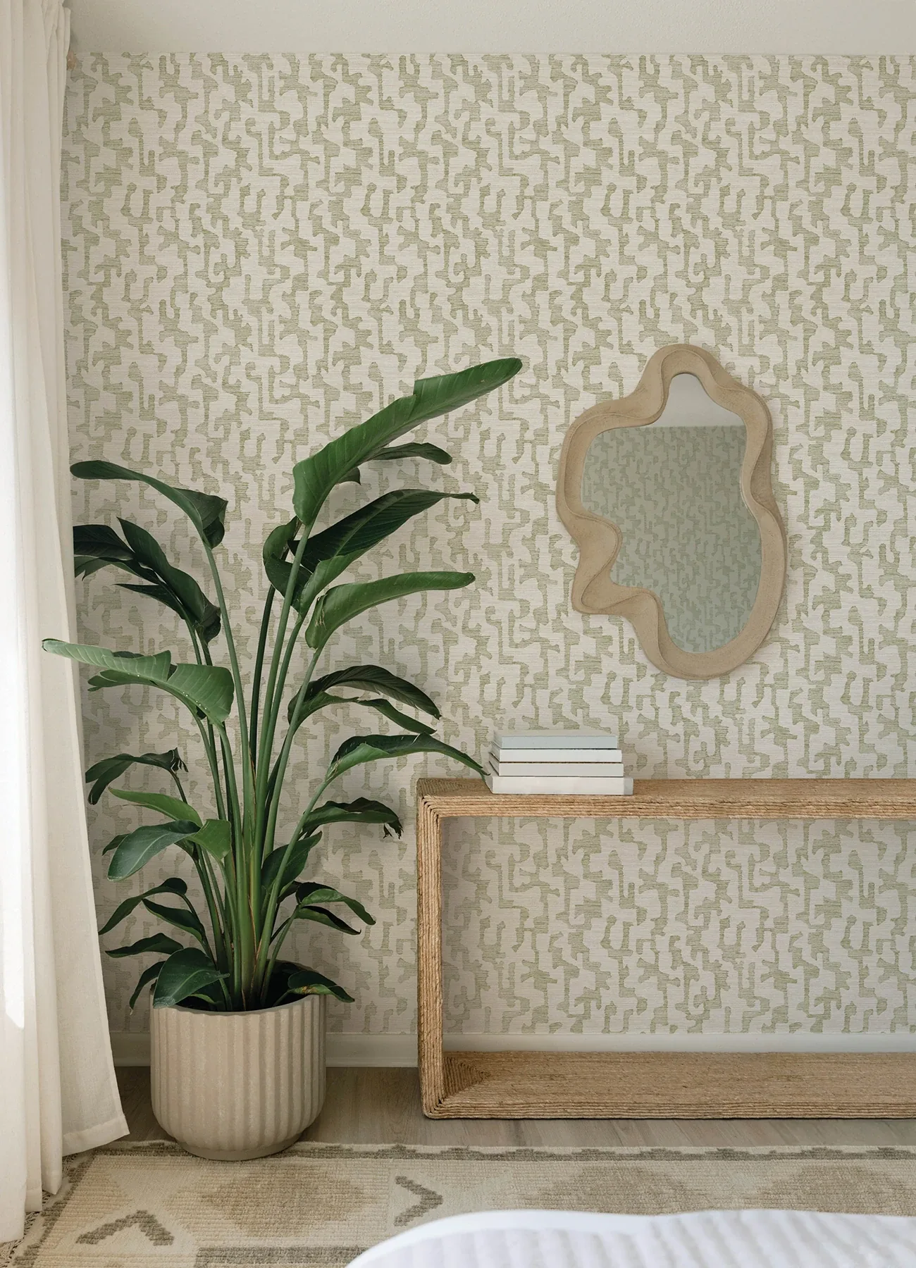 A-Street Prints Cipher Moss Geometric Faux Grasscloth Wallpaper - SKU 4177-27702