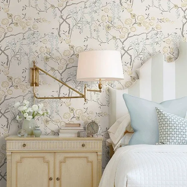 A-Street Prints Citrine Peony Tree Wallpaper - SKU 2785-24833