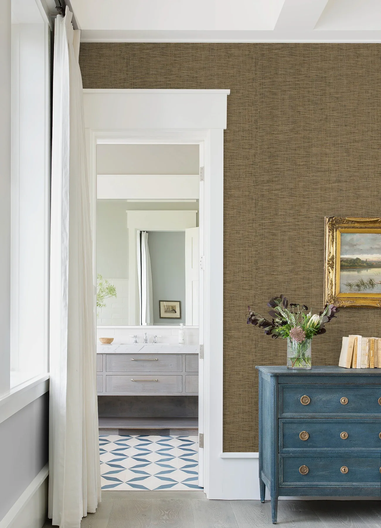 A-Street Prints Cixi Neutral Basketweave Wallpaper - SKU 2923-88069