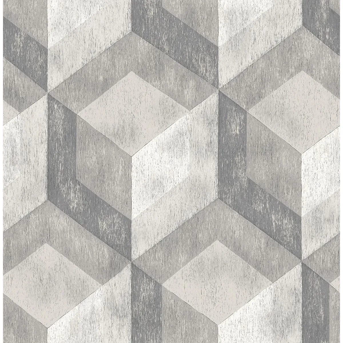A-Street Prints Clarabelle Grey Rustic Wood Tile Wallpaper - SKU 2922-22306