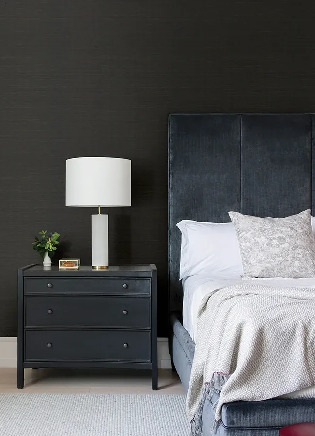 A-Street Prints Colcord Black Sisal Grasscloth Wallpaper - SKU 4034-72100