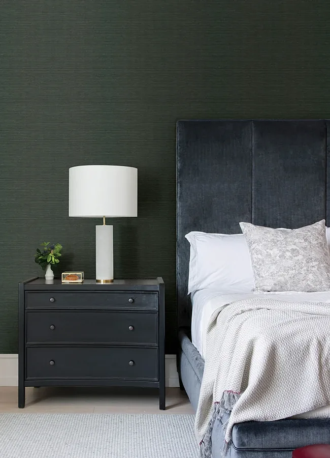 A-Street Prints Colcord Dark Green Sisal Grasscloth Wallpaper - SKU 4034-72105
