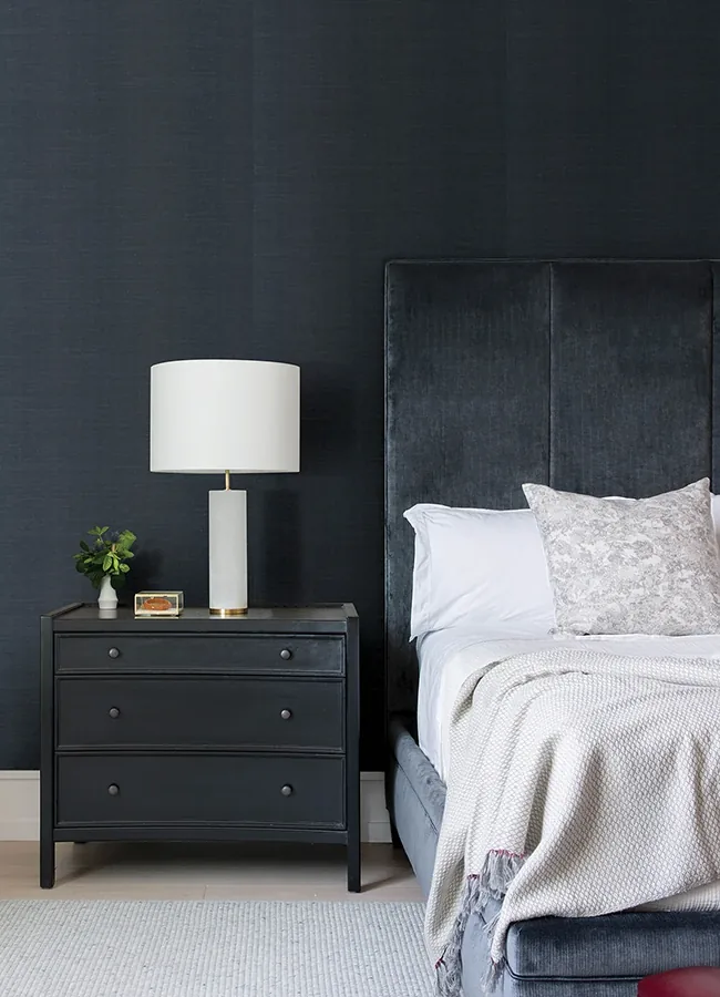 A-Street Prints Colcord Navy Sisal Grasscloth Wallpaper - SKU 4034-72106