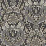 A-Street Prints Collins Charcoal Damask Wallpaper - SKU 4173-27654