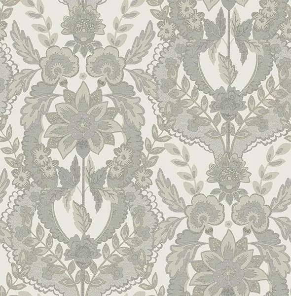 4173-27655 | Collins Light Blue Damask Wallpaper