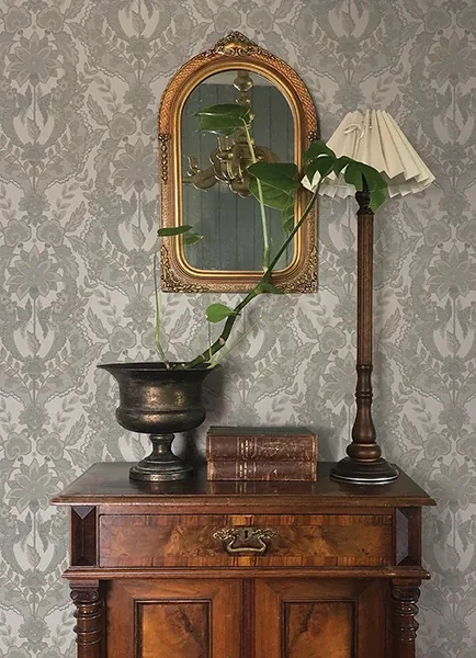 A-Street Prints Collins Light Blue Damask Wallpaper - SKU 4173-27655