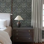 A-Street Prints Collins Teal Damask Wallpaper - SKU 4173-27653