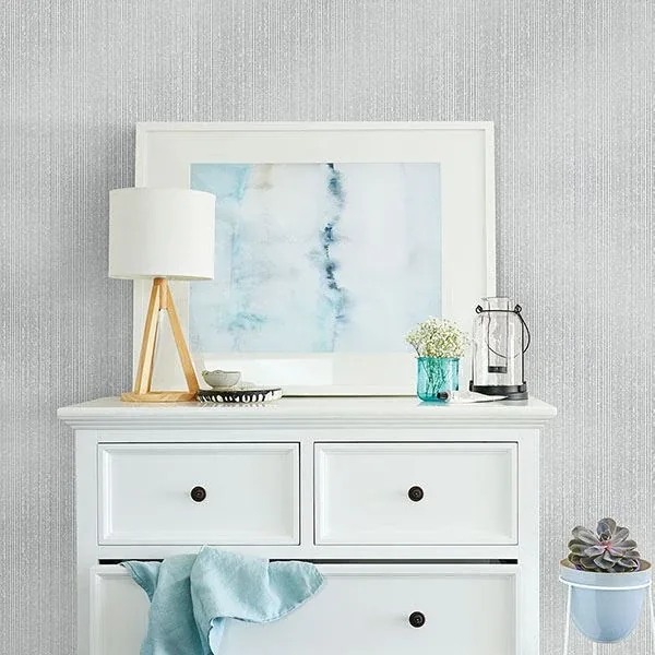 A-Street Prints Comares Grey Stripe Texture Wallpaper - SKU 2782-21363