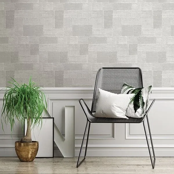 A-Street Prints Composition Silver Global Geometric Wallpaper - SKU 2908-87114