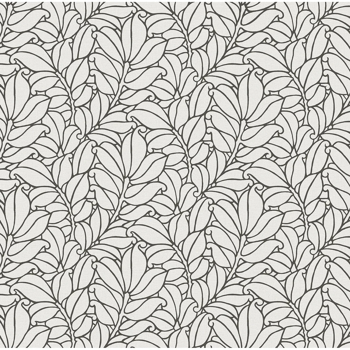 A-Street Prints Coraline White Leaf Wallpaper - SKU 2971-86322