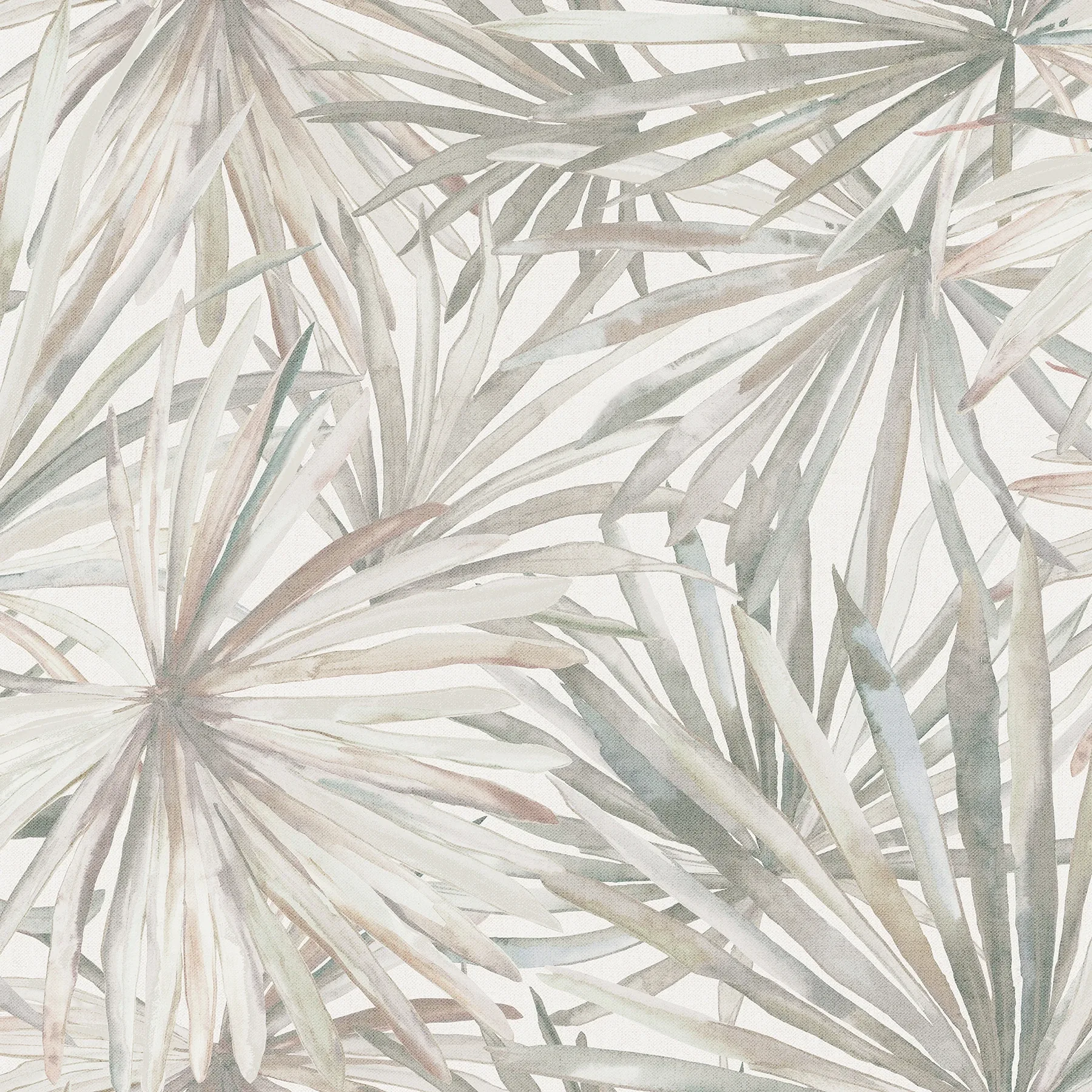 A-Street Prints Corifa Cream Palm Leaf Wallpaper - SKU 4193-7450