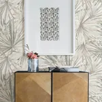 A-Street Prints Corifa Cream Palm Leaf Wallpaper - SKU 4193-7450