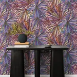 A-Street Prints Corifa Purple Palm Leaf Wallpaper - SKU 4193-7452