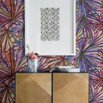 A-Street Prints Corifa Purple Palm Leaf Wallpaper - SKU 4193-7452