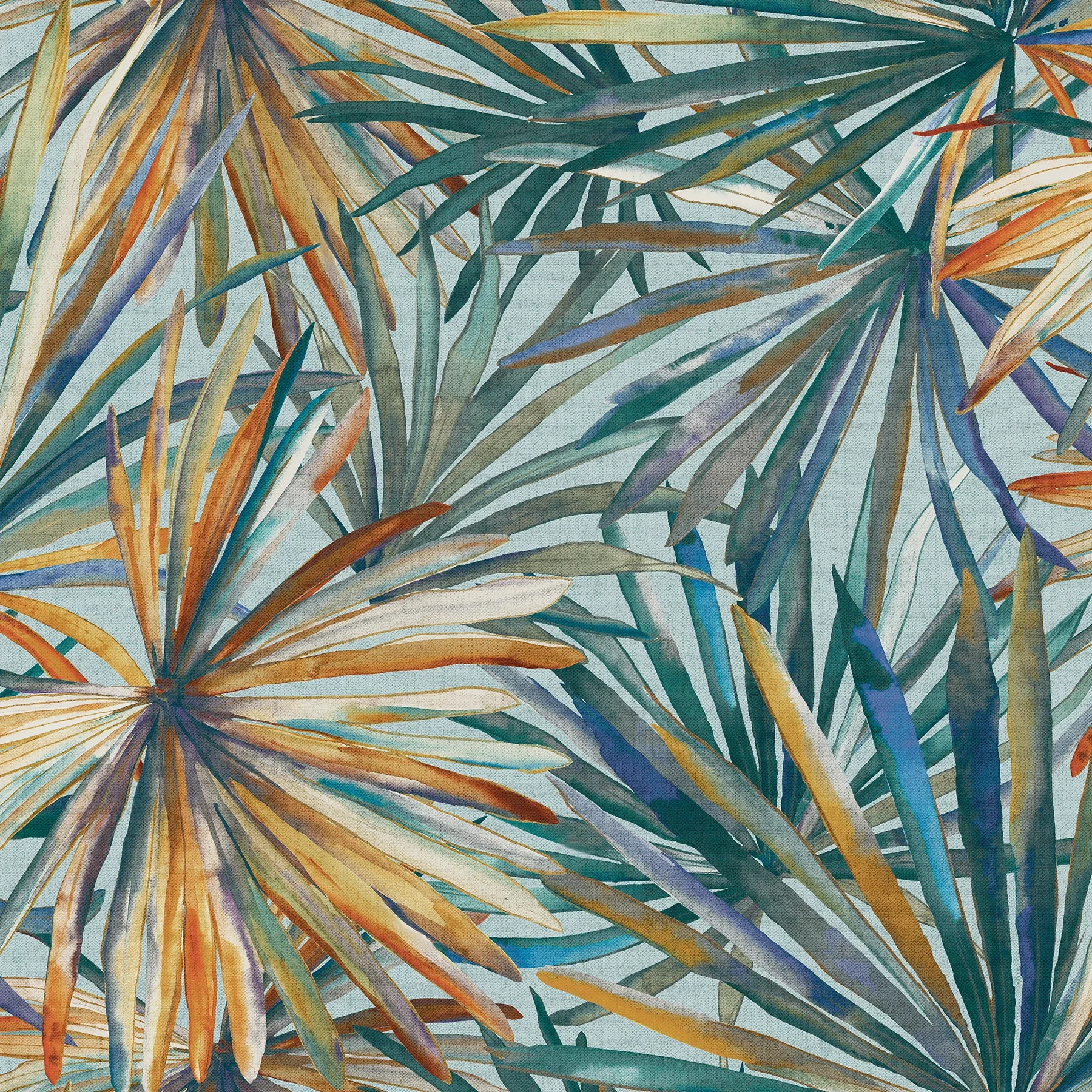 A-Street Prints Corifa Sea Green Palm Leaf Wallpaper - SKU 4193-7451