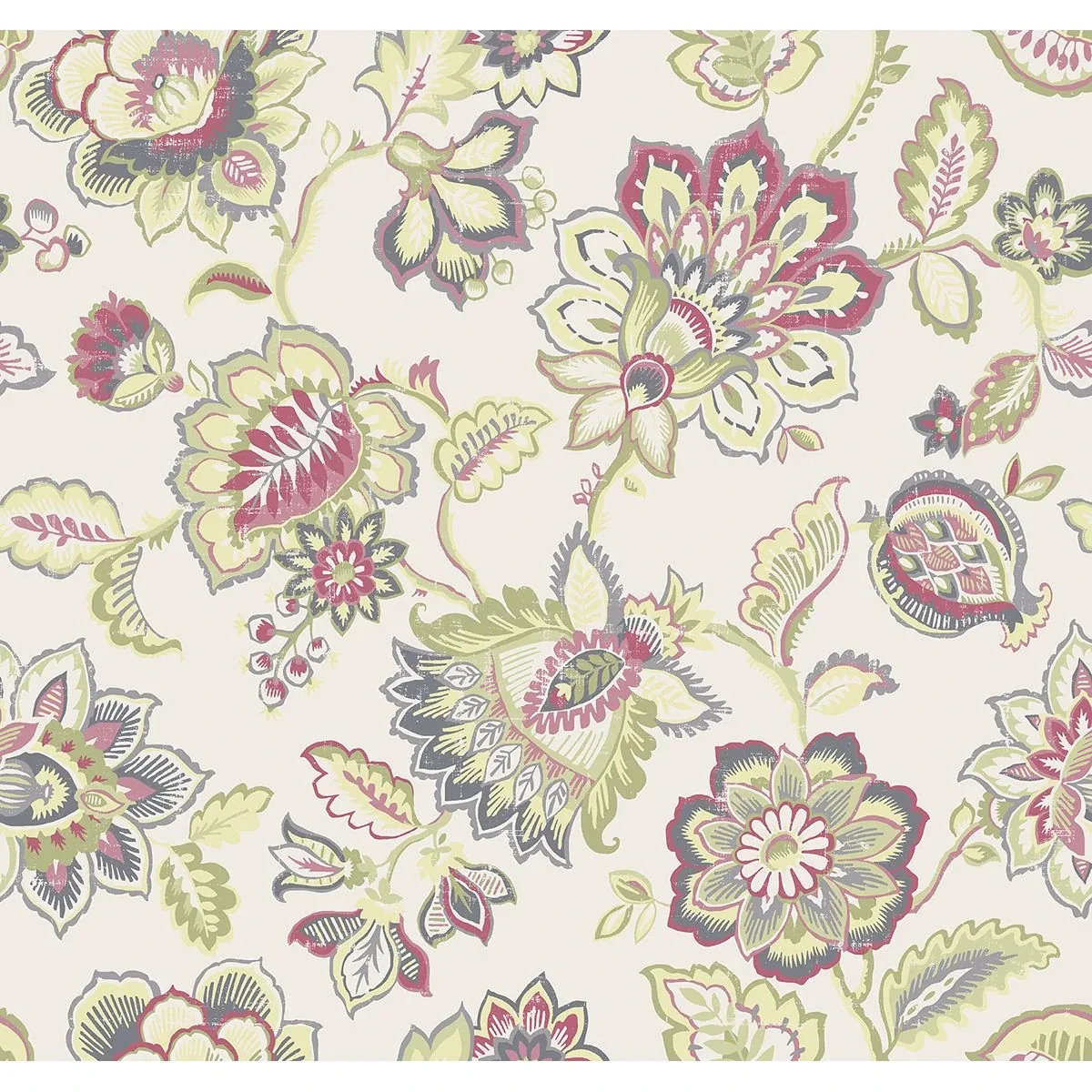 2901-87513 | Corona Green Jacobean Wallpaper