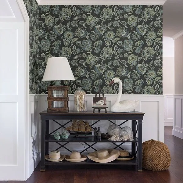 A-Street Prints Corona Multicolor Jacobean Wallpaper - SKU 2901-87516