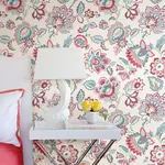 A-Street Prints Corona Red Jacobean Wallpaper - SKU 2901-87512