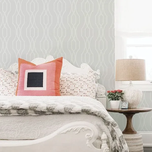 A-Street Prints Coventry White Trellis Wallpaper - SKU 2782-24512