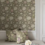 A-Street Prints Cray Plum Floral Trail Wallpaper - SKU 4153-82036
