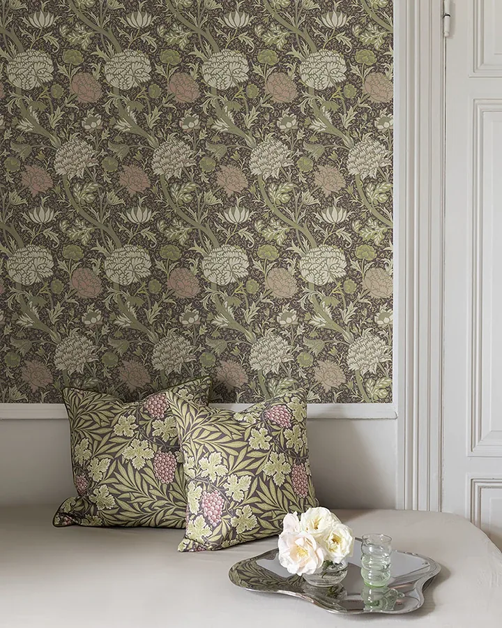 A-Street Prints Cray Plum Floral Trail Wallpaper - SKU 4153-82036