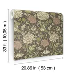 A-Street Prints Cray Plum Floral Trail Wallpaper - SKU 4153-82036
