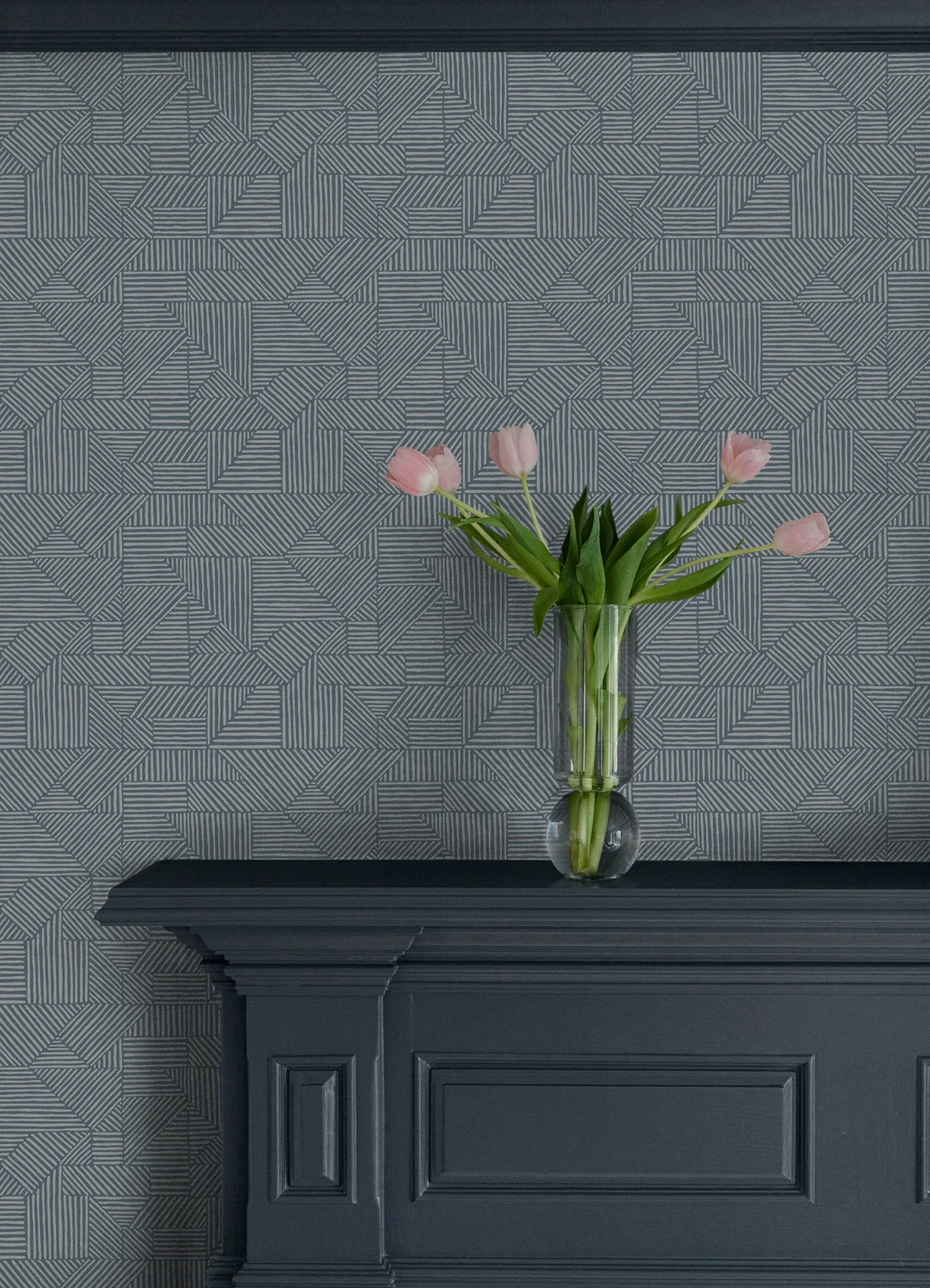 A-Street Prints Crescendo Blue Block Geometric Wallpaper - SKU 4177-83304