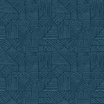 A-Street Prints Crescendo Dark Blue Block Geometric Wallpaper - SKU 4177-83301