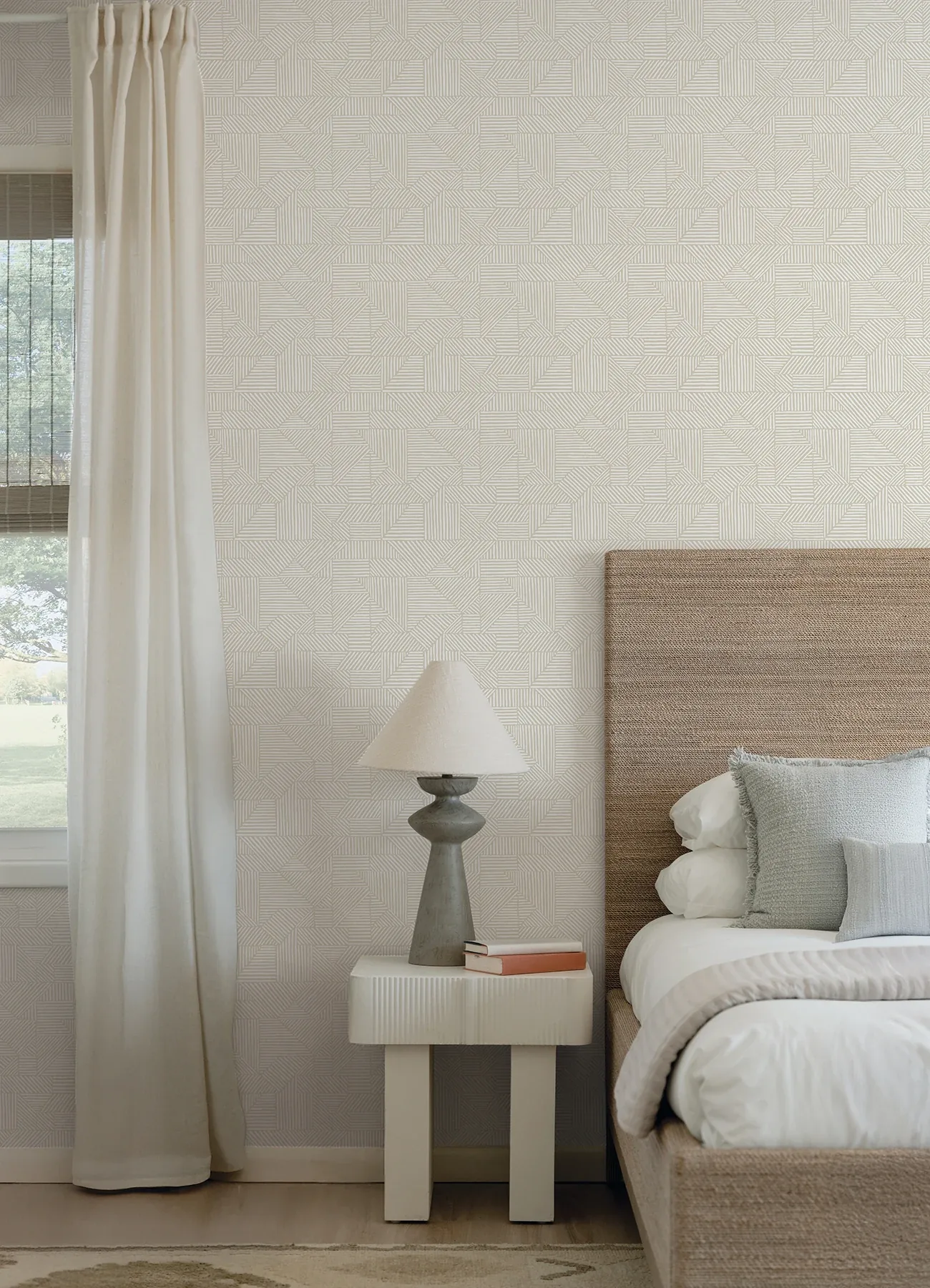 A-Street Prints Crescendo Silver Block Geometric Wallpaper - SKU 4177-83300