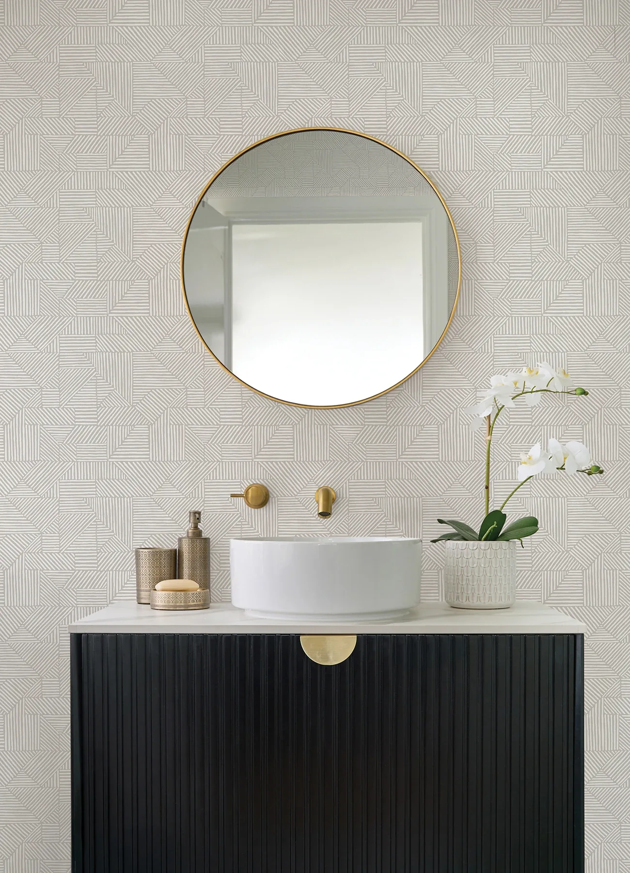A-Street Prints Crescendo Silver Block Geometric Wallpaper - SKU 4177-83300
