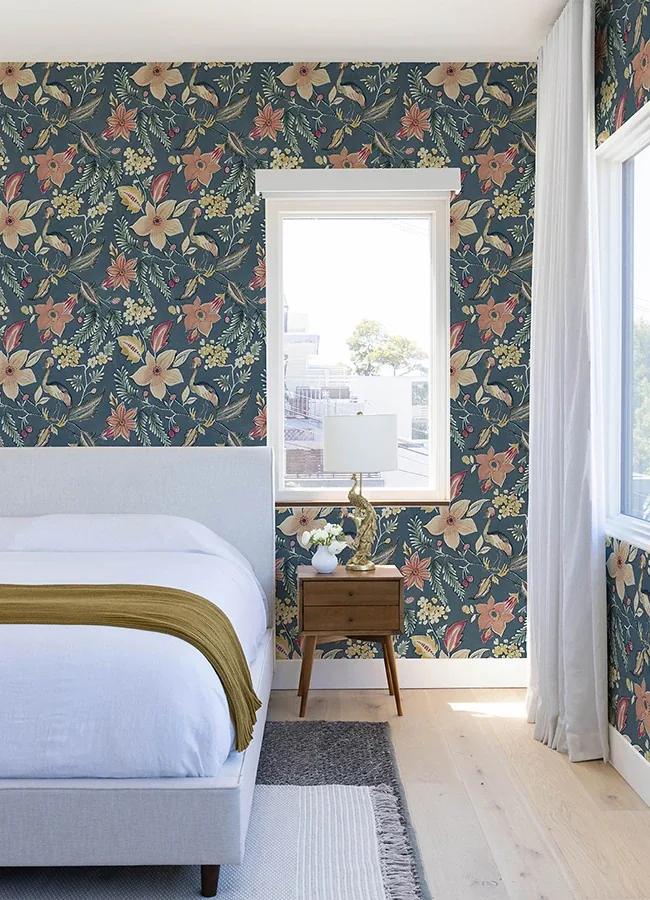 A-Street Prints Crestwood Blue Crowned Crane Wallpaper - SKU 4034-26790