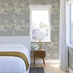 A-Street Prints Crestwood Grey Crowned Crane Wallpaper - SKU 4034-26793