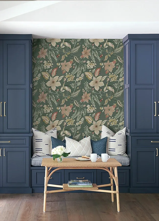 A-Street Prints Crestwood Sea Green Crowned Crane Wallpaper - SKU 4034-26792