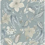 A-Street Prints Crestwood Sky Blue Crowned Crane Wallpaper - SKU 4034-26791