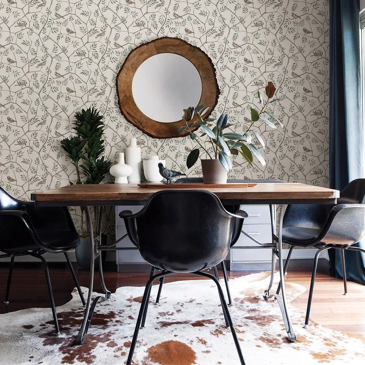 A-Street Prints Crossbill Off White Branches Wallpaper - SKU 2948-27015
