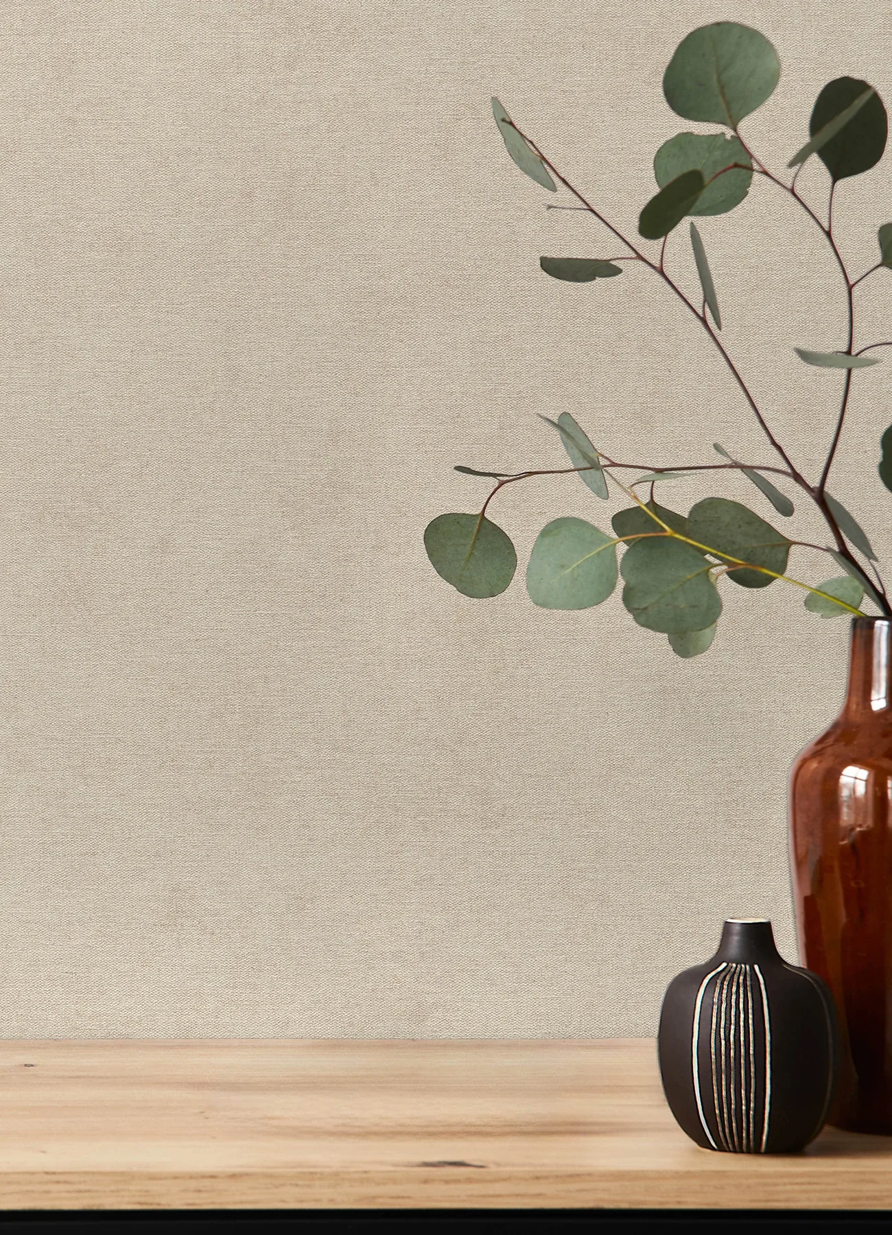 A-Street Prints Cullen Mauve Faux Linen Wallpaper - SKU 4202-408133