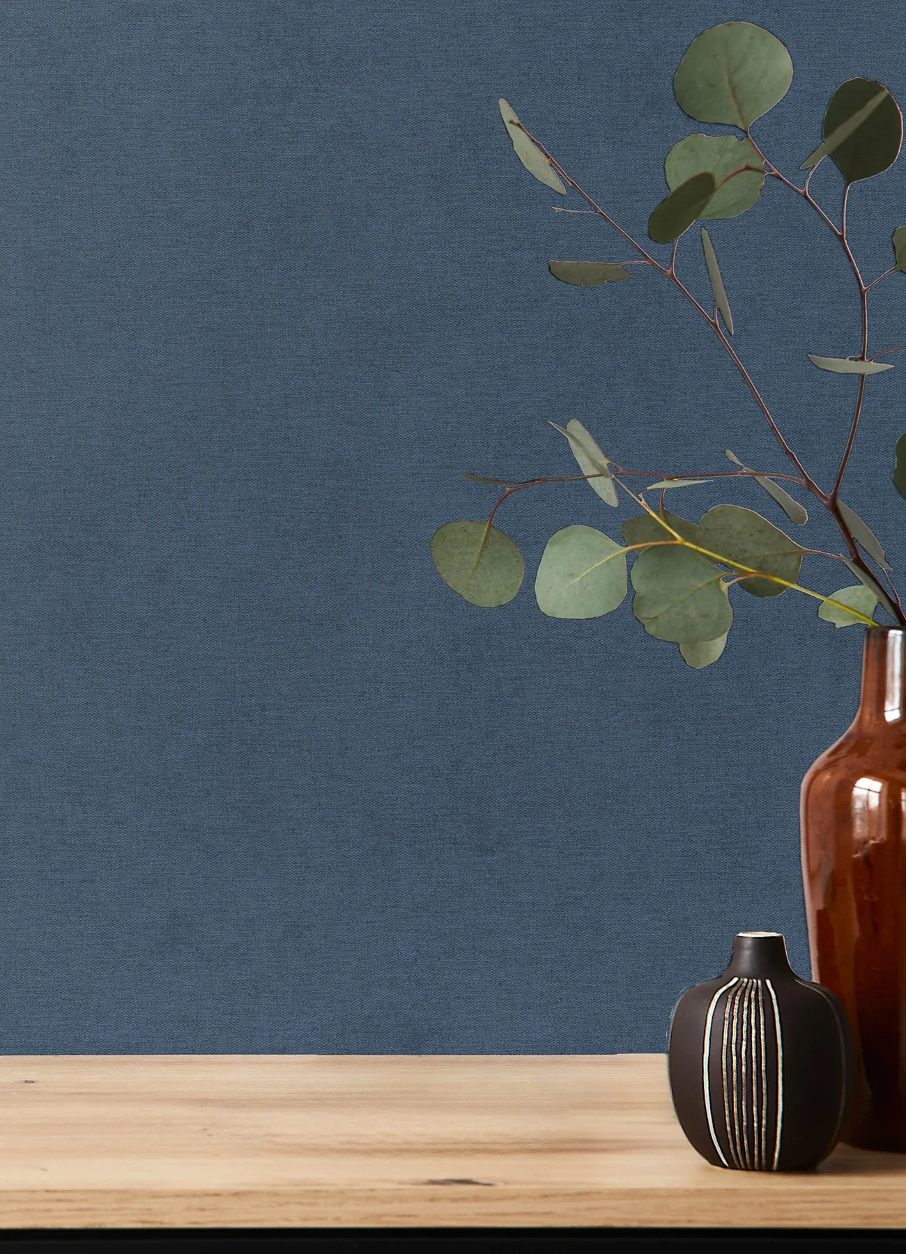 A-Street Prints Cullen Navy Faux Linen Wallpaper - SKU 4202-408232
