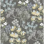 A-Street Prints Cultivate Grey Springtime Blooms Wallpaper - SKU 4122-27018
