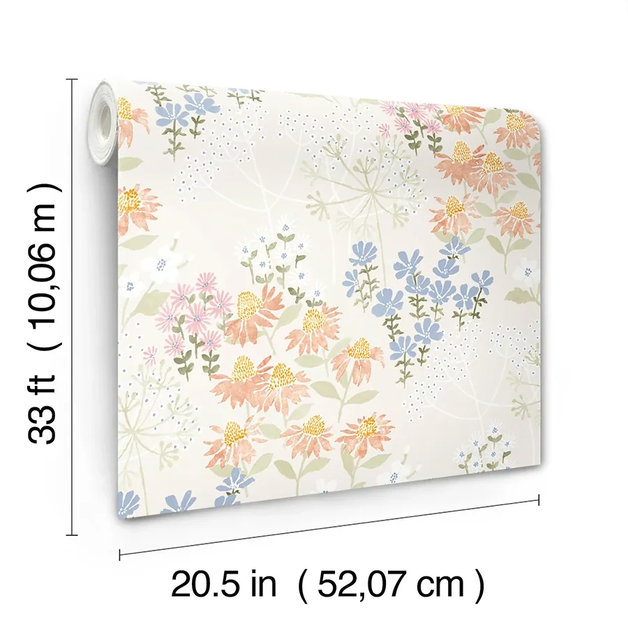 A-Street Prints Cultivate Pastel Springtime Blooms Wallpaper - SKU 4122-27020
