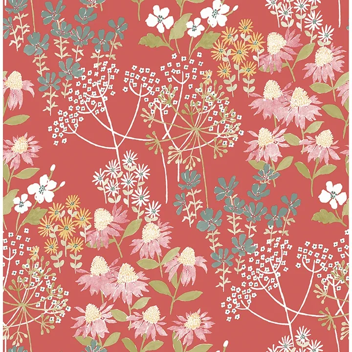 4122-27019 | Cultivate Red Springtime Blooms Wallpaper